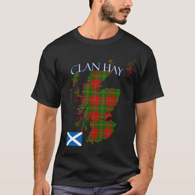 Hay Scottish Clan Tartan Scotland T-Shirt (Front)