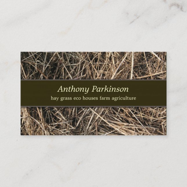 hay straw business card (Front)