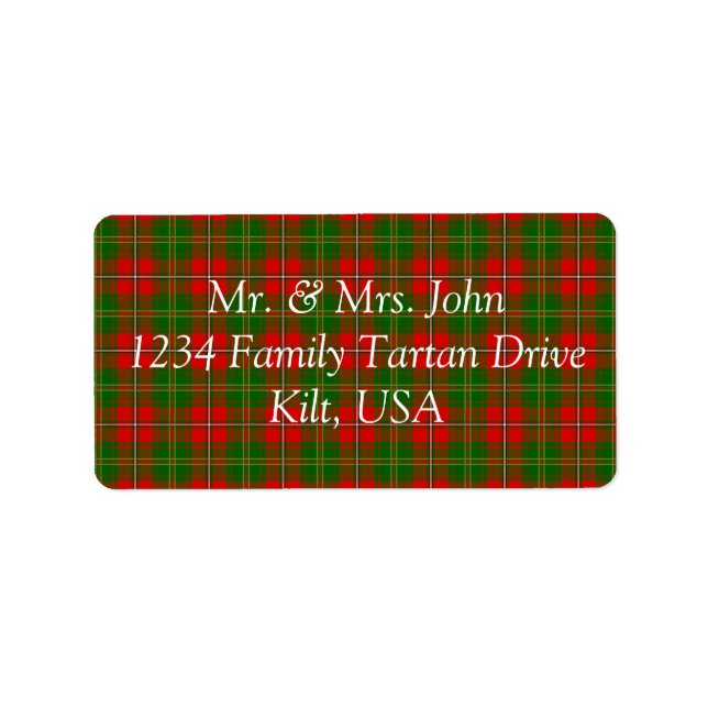 Hay Tartan Label (Front)