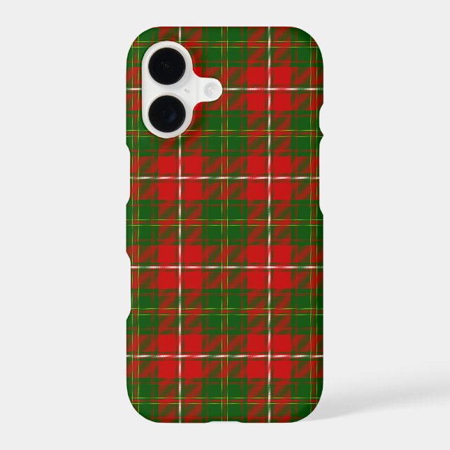 Hay tartan red green plaid iPhone case (Back)