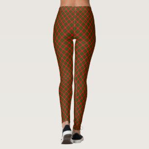 Hay tartan red green plaid leggings