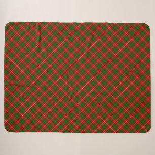 Hay tartan red green plaid sherpa blanket