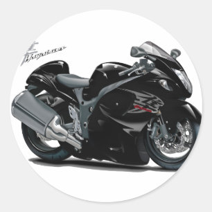 Hayabusa Black Bike Classic Round Sticker