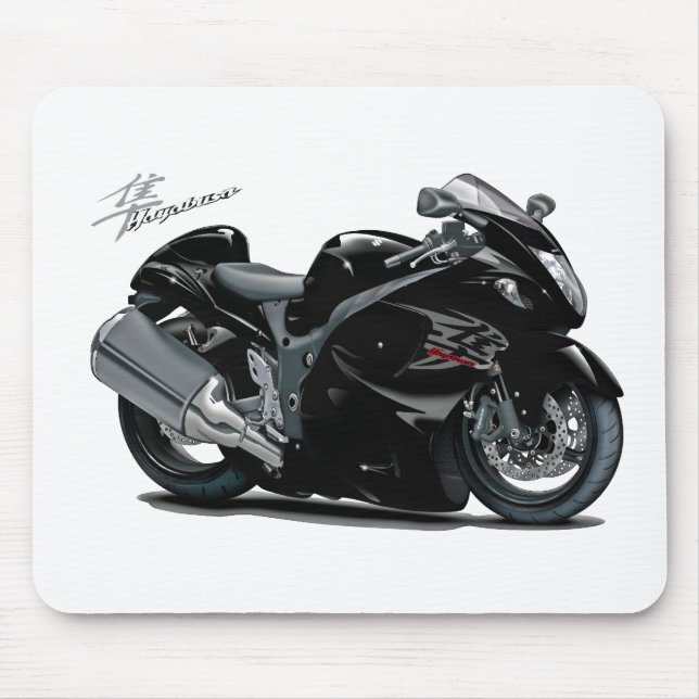 Hayabusa Black Bike Mouse Pad (Front)