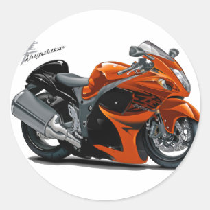 Hayabusa Orange Bike Classic Round Sticker