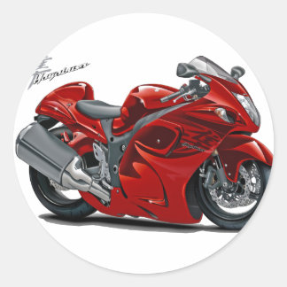 Hayabusa Red Bike Classic Round Sticker