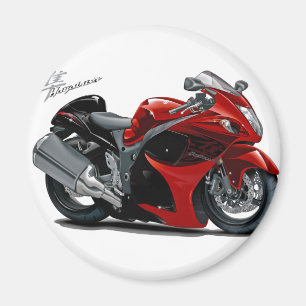 Hayabusa Red-Black Bike Magnet