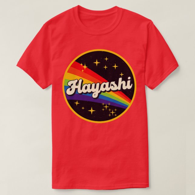 Hayashi Rainbow In Space Vintage Style T-Shirt (Design Front)