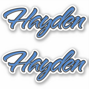 Hayden name blue sticker sticker embroiderset