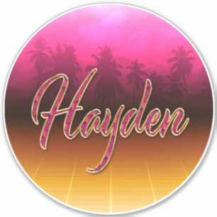Hayden Vorname Name golden pink Aufkleber Sticker