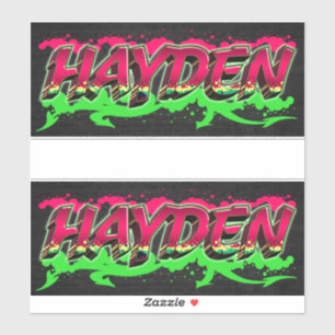 Hayden Vorname Name Graffiti Aufkleber Sticker
