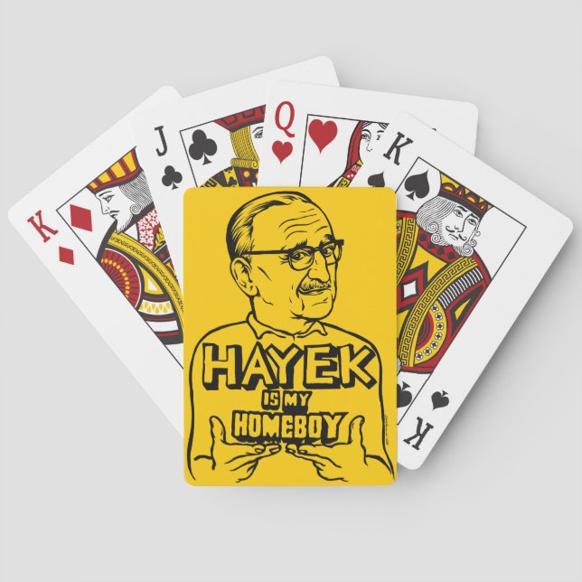 Hayek Is My Homeboy Playing Cards (Back)