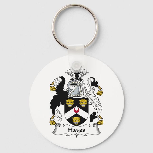 Hayes Family Crest Key Ring (Front)