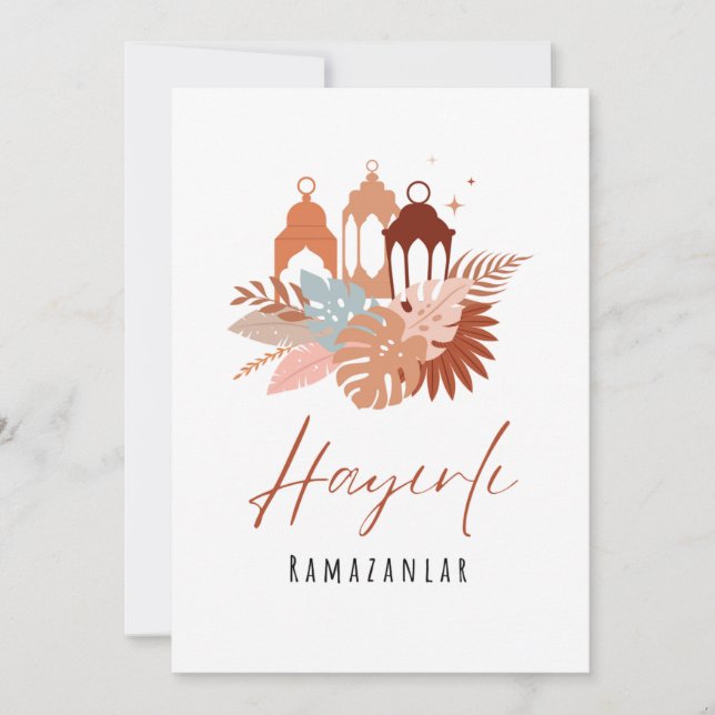 Hayırlı Ramazanlar Happy Ramazan Ramadan Card (Front)