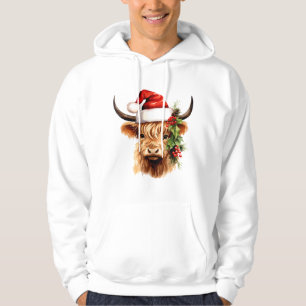 Hayland Cow Christmas: Unique Holiday Decor Art Hoodie