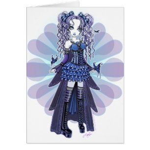 "Haylee" Purple Tattoo Butterfly Fairy Art Card