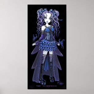 "Haylee" Purple Tattoo Butterfly Fairy Poster