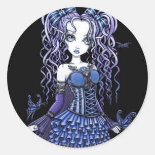 "Haylee" Purple Tattoo Butterfly Fairy Stickers