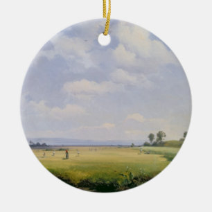 Haymaking, 1838 (oil on canvas) ceramic tree decoration