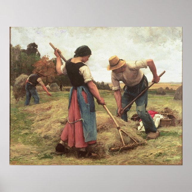 Haymaking, 1880 poster (Front)