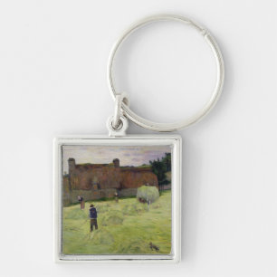 Haymaking in Brittany, 1888 Key Ring