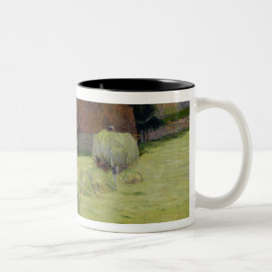 Haymaking in Brittany, 1888 Two-Tone Coffee Mug