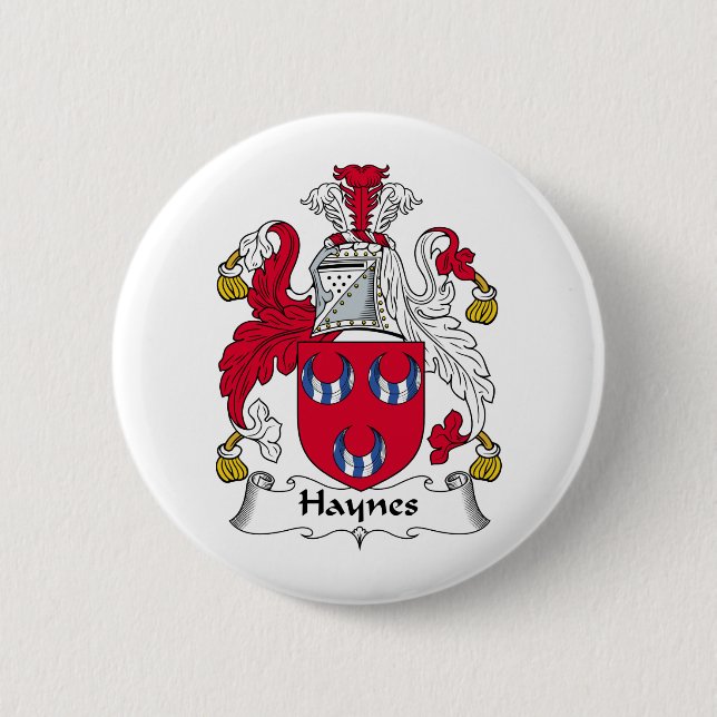 Haynes Family Crest 6 Cm Round Badge (Front)