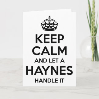 Haynes Funny Surname Family Tree Birthday Reunion  Card