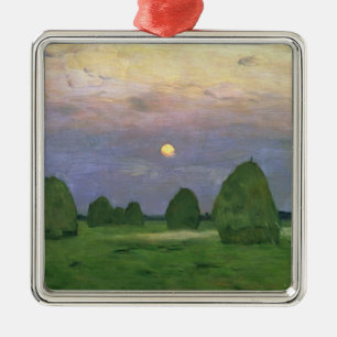 Hayricks at Dusk, 1899 Metal Tree Decoration