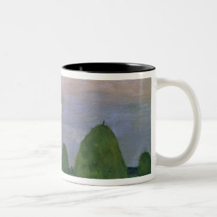 Hayricks at Dusk, 1899 Two-Tone Coffee Mug