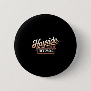 Hayride Boss Fall Tractor Farm Leaves Thanksgiving 6 Cm Round Badge