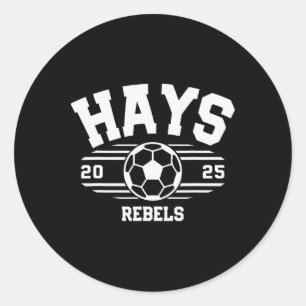 Hays Rebels Soccer Byll 2025 Classic Round Sticker