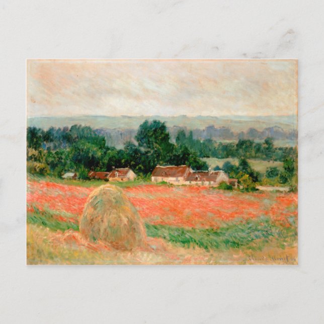 Haystack at Giverny, Claude Monet Postcard (Front)
