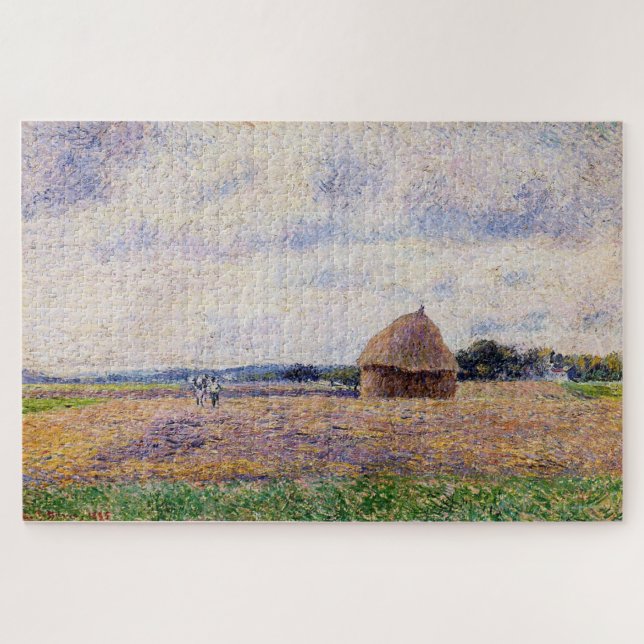 Haystack, Éragny (1885) by Camille Pissarro Jigsaw Puzzle (Horizontal)