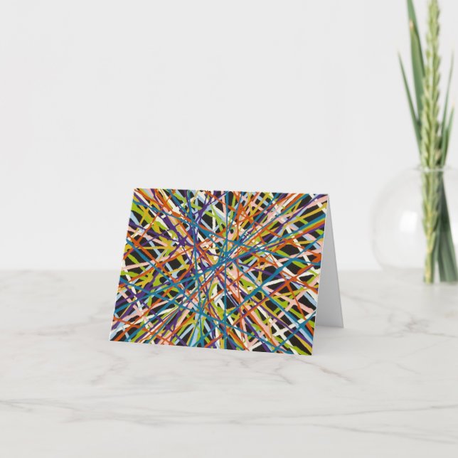 Haystack in Black Blank Notecard (Front)