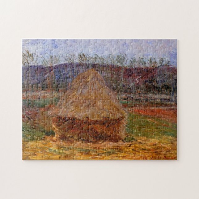 Haystack in Giverny Monet Fine Art Jigsaw Puzzle (Horizontal)