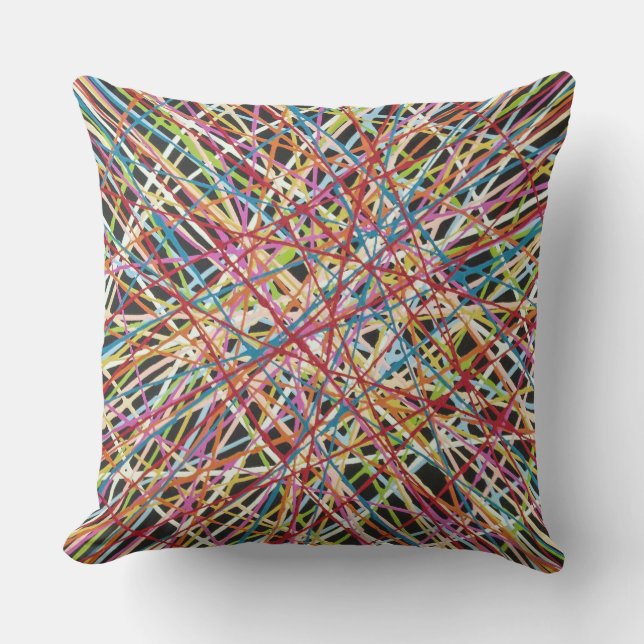 Haystack in Red 20 x 20 Outdoor Throw Pillow (Front)
