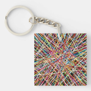 Haystack in Red Keychain