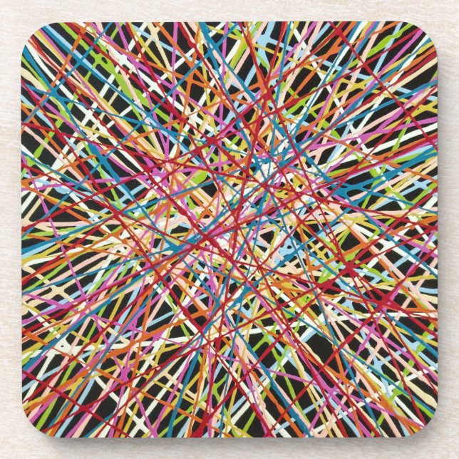 Haystack in Red Set of 6 Coasters (Front)