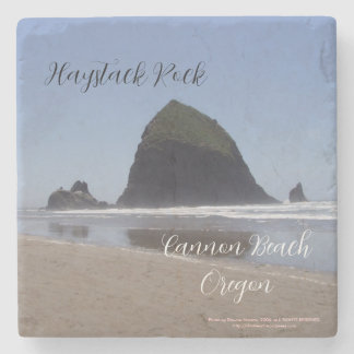 Haystack Rock cannon beach Oregon Stone Coaster