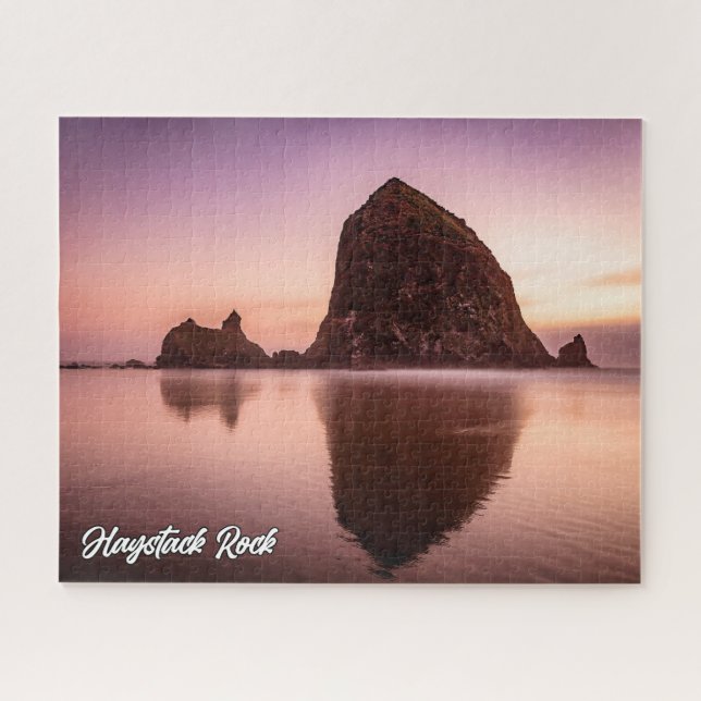 Haystack Rock, Coast Of Oregon, USA Jigsaw Puzzle (Horizontal)