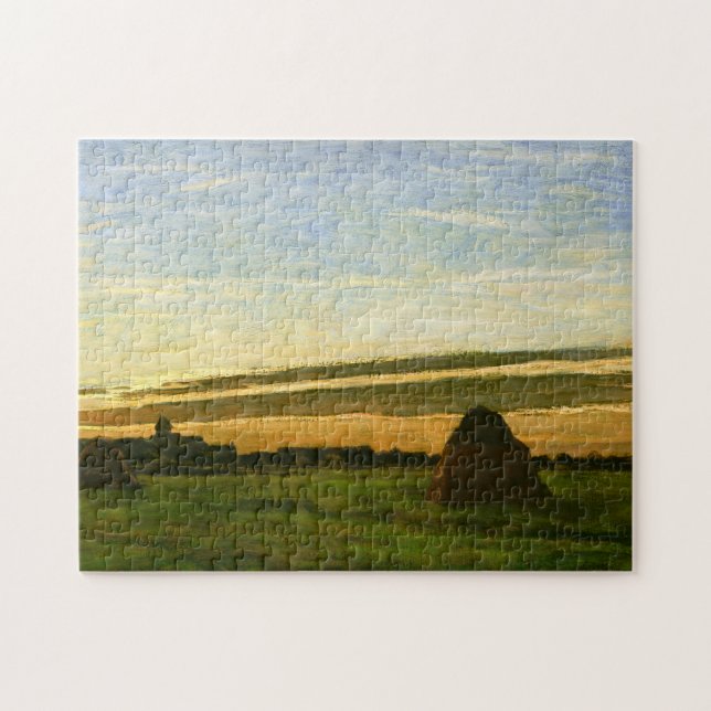Haystacks at Chailly Monet Fine Art Jigsaw Puzzle (Horizontal)