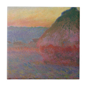 Haystacks (by Claude Monet) Ceramic Tile
