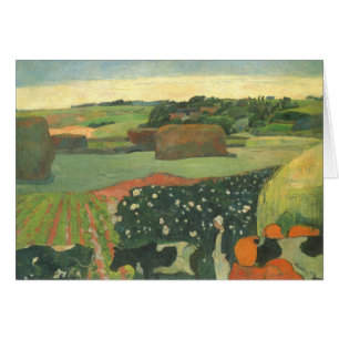 Haystacks in Brittany by Paul Gauguin, Vintage Art