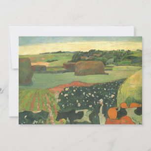 Haystacks in Brittany by Paul Gauguin, Vintage Art