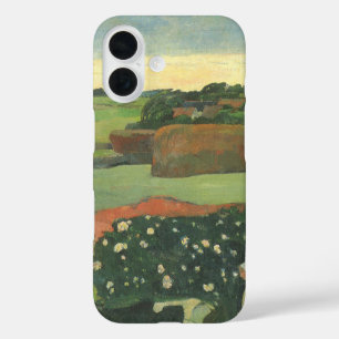 Haystacks in Brittany by Paul Gauguin, Vintage Art iPhone 16 Case