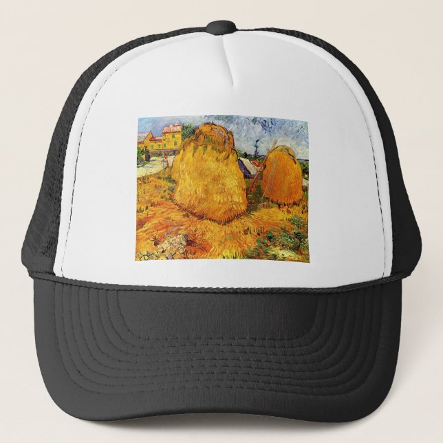 Haystacks in Provence by Van Gogh. Trucker Hat (Front)