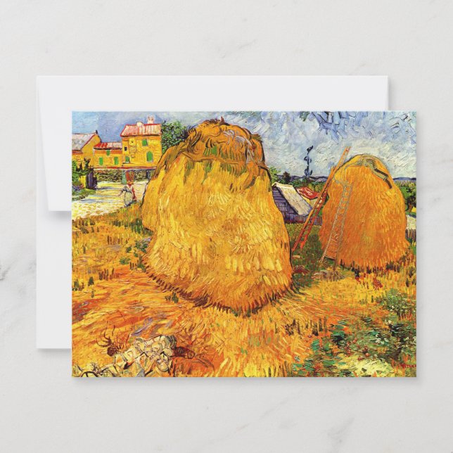 Haystacks in Provence by Vincent van Gogh (Front)