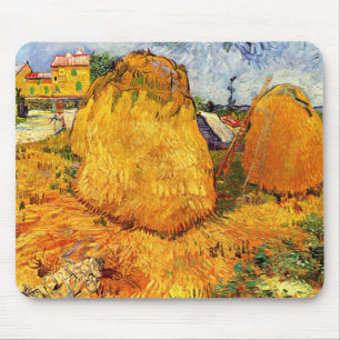 Haystacks in Provence by Vincent van Gogh Mouse Pad