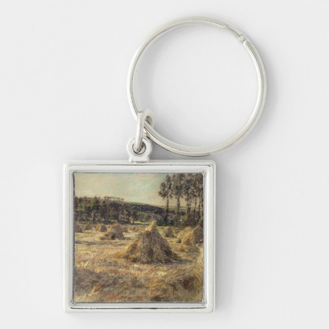 Haystacks in Sunset, 1906 Key Ring (Front)